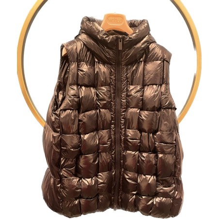 VICOLO Piumino smanicato con cappuccio