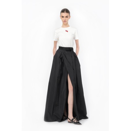 PINKO A1P8 TRAPANI T-SHIRT RICAMO CUORI 100789 A1P8