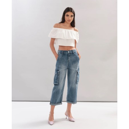 WHITE WISE  andrea jeans cargo 29369