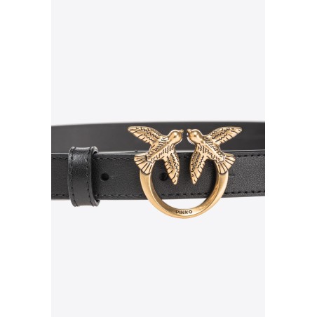 PINKO 100143 A0F1 CINTURA SOTTILE LOVE BIRDS IN PELLE LOVE BERRY H2 BELT 100143A0F1Z99O