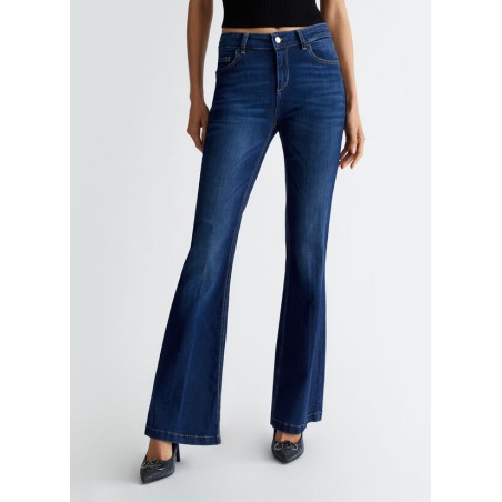 LIU JO Jeans bottom up in denim di cotone stretch