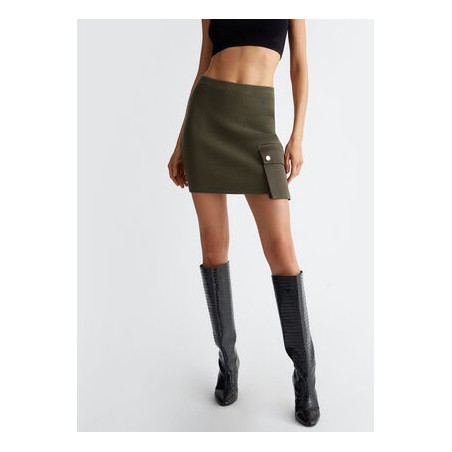 LIU JO Minigonna in maglia con tasca  WF4231MS99E