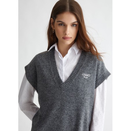 LIU JO Gilet in misto lana e alpaca WF4432MA49P