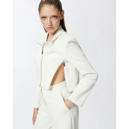 PINKO FREJUS Giacca corta in tessuto crêpe con zip 104067A20A