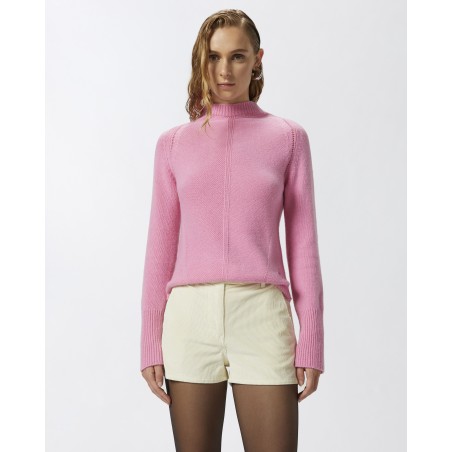 PINKO LEGATURA Pullover in maglia di misto cachemire collo alto 104057 A1A7