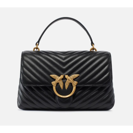 PINKO Classic Lady Love Bag Puff Chevron 100043 A0GK