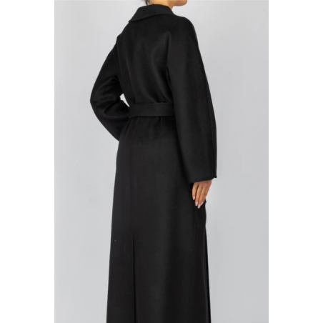 VICOLO Cappotto lungo misto lana con cintura TS0008