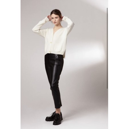 WHITE WISE 168 CARDIGAN MERINOS