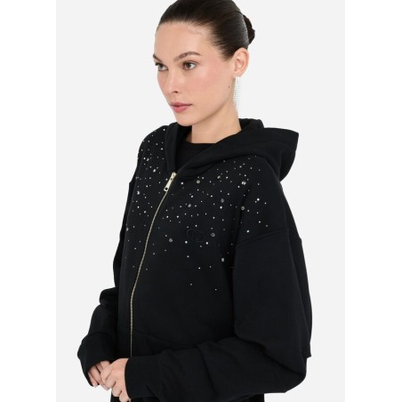 LIU JO Felpa in cotone con strass