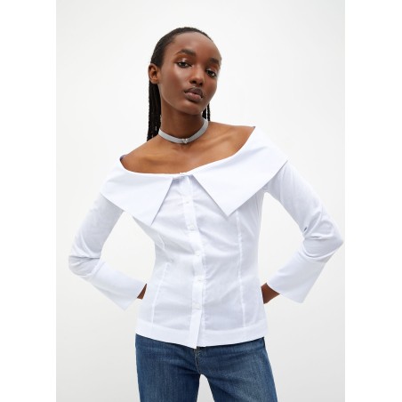 LIU JO WA3529T4395 BLUSA  IN POPELINE